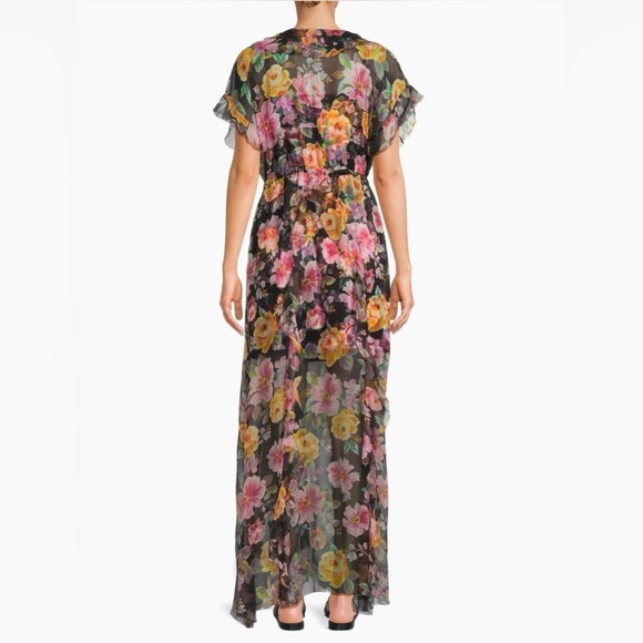 Johnny Was Suri Ruffled Floral Silk Maxi Dress. 100% silk - Picture 8 of 8
